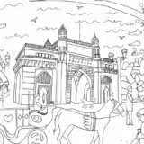 Mumbai colouring book