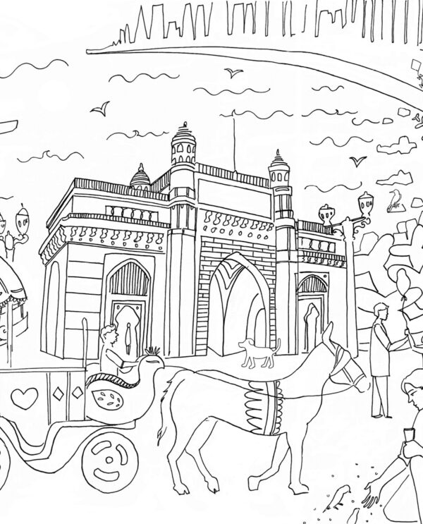 Mumbai colouring book