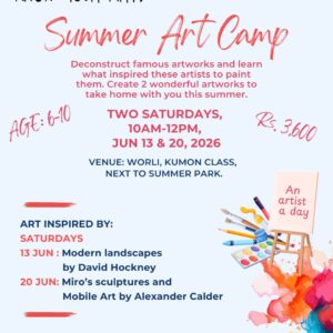 2 Saturdays, Jun13 & 20,  Summer Workshops-Session II, 2026